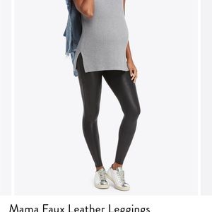 Spanx Mama Faux Leather Leggings